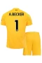 Alisson Becker Liverpool FC Away Kids Kit 2021-22