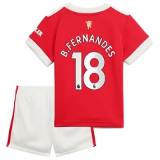 Bruno Fernandes Manchester United Home Kids Kit 2021-22