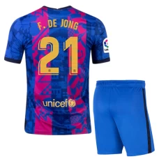 Frenkie de Jong FC Barcelona Third Kids Kit 2021-22