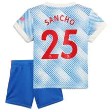 Jadon Sancho Manchester United Away Kids Kit 2021-22
