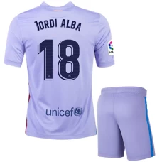 Jordi Alba FC Barcelona Away Kids Kit 2021-22