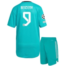 Karim Benzema Real Madrid Third Kids Kit 2021-22