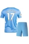Kevin De Bruyne Manchester City Home Kids Kit 2021-22