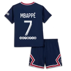 Kylian Mbappe Paris Saint-Germain Home Kids Kit 2021-22