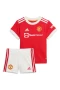 Luke Shaw Manchester United Home Kids Kit 2021-22