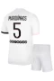 Marquinhos Paris Saint-Germain Away Kids Kit 2021-22