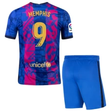 Memphis Depay FC Barcelona Third Kids Kit 2021-22