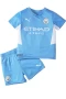 Riyad Mahrez Manchester City Home Kids Kit 2021-22