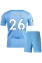 Riyad Mahrez Manchester City Home Kids Kit 2021-22