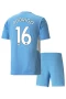 Rodri Manchester City Home Kids Kit 2021-22