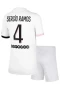 Sergio Ramos Paris Saint-Germain Away Kids Kit 2021-22