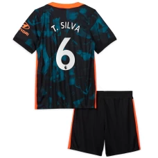 Thiago Silva Chelsea Third Kids Kit 2021-22