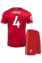 Virgil van Dijk Liverpool FC Home Kids Kit 2021-22